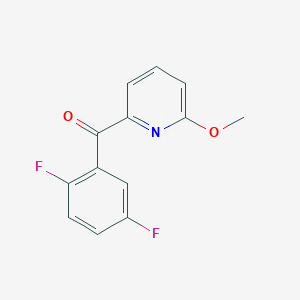 molecular formula C13H9F2NO2 B1452839 2-(2,5-二氟苯甲酰)-6-甲氧基吡啶 CAS No. 1187170-59-7