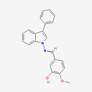 2-Methoxy-5-{[(3-phenyl-1H-indol-1-yl)imino]methyl}phenol