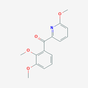 molecular formula C15H15NO4 B1452841 2-(2,3-Dimethoxybenzoyl)-6-methoxypyridine CAS No. 1187168-09-7