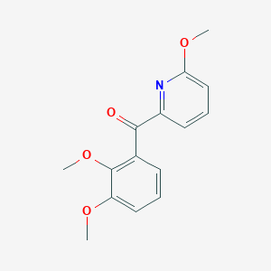 molecular formula C15H15NO4 B1452841 2-(2,3-二甲氧基苯甲酰)-6-甲氧基吡啶 CAS No. 1187168-09-7