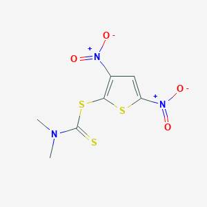 3,5-Dinitrothiophen-2-yl dimethylcarbamodithioate