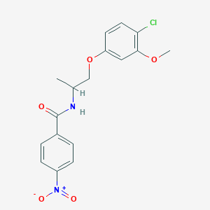 N-[1-(4-Chloro-3-methoxyphenoxy)propan-2-yl]-4-nitrobenzamide