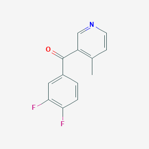 molecular formula C13H9F2NO B1452850 3-(3,4-Difluorobenzoyl)-4-methylpyridine CAS No. 1187163-84-3