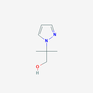 molecular formula C7H12N2O B1452851 2-Methyl-2-(1H-pyrazol-1-yl)propan-1-ol CAS No. 1177358-72-3