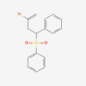 [1-(Benzenesulfonyl)-3-bromobut-3-en-1-yl]benzene