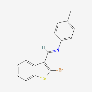 Benzenamine, N-[(2-bromobenzo[b]thien-3-yl)methylene]-4-methyl-