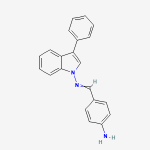 4-{[(3-Phenyl-1H-indol-1-yl)imino]methyl}aniline