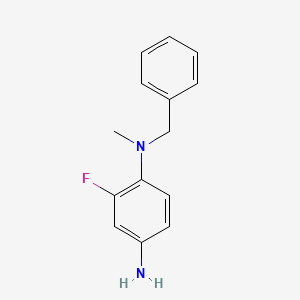 1-N-benzyl-2-fluoro-1-N-methylbenzene-1,4-diamine