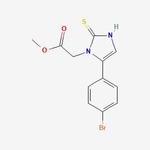 methyl [5-(4-bromophenyl)-2-mercapto-1H-imidazol-1-yl]acetate
