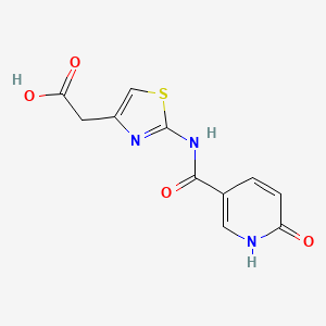 (2-{[(6-Oxo-1,6-dihydropyridin-3-yl)carbonyl]amino}-1,3-thiazol-4-yl)acetic acid