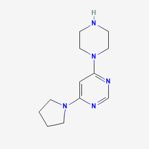 4-(Piperazin-1-yl)-6-(pyrrolidin-1-yl)pyrimidine