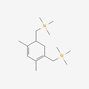 molecular formula C16H32Si2 B14528641 Silane, ((4,6-dimethyl-1,3-phenylene)bis(methylene))bis(trimethyl- CAS No. 62347-03-9