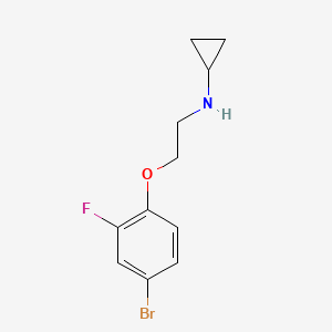 molecular formula C11H13BrFNO B1452866 N-(2-(4-bromo-2-fluorophenoxy)ethyl)cyclopropanamine CAS No. 1038318-98-7