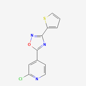 molecular formula C11H6ClN3OS B1452870 5-(2-Chloropyridin-4-yl)-3-(thiophen-2-yl)-1,2,4-oxadiazole CAS No. 1119396-27-8