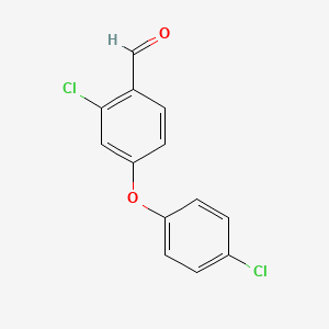 molecular formula C13H8Cl2O2 B1452874 2-氯-4-(4-氯苯氧基)苯甲醛 CAS No. 1092294-42-2