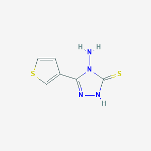 molecular formula C6H6N4S2 B1452875 4-Amino-5-(3-thienyl)-4H-1,2,4-triazole-3-thiol CAS No. 1092308-10-5