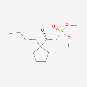 molecular formula C13H25O4P B14528787 Dimethyl [2-(1-butylcyclopentyl)-2-oxoethyl]phosphonate CAS No. 62410-35-9