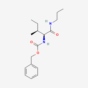 molecular formula C17H26N2O3 B1452879 Carbamic acid, N-[(1S,2S)-2-methyl-1-[(propylamino)carbonyl]butyl]-, phenylmethyl ester CAS No. 1423037-51-7