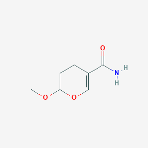 B145288 2-methoxy-3,4-dihydro-2H-pyran-5-carboxamide CAS No. 129415-79-8