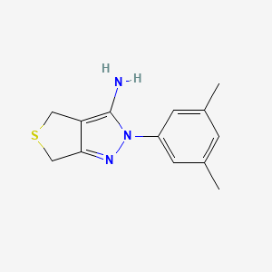 molecular formula C13H15N3S B1452881 2-(3,5-dimethylphenyl)-2,6-dihydro-4H-thieno[3,4-c]pyrazol-3-amine CAS No. 1105192-41-3