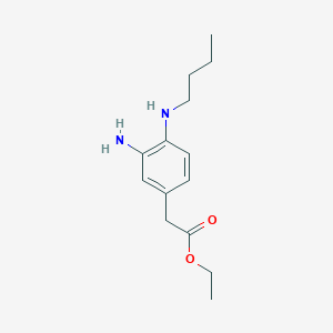 molecular formula C14H22N2O2 B14528864 Ethyl [3-amino-4-(butylamino)phenyl]acetate CAS No. 62467-86-1