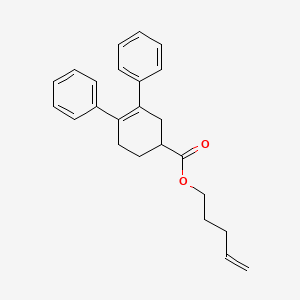 molecular formula C24H26O2 B14528867 Pent-4-enyl 3,4-diphenylcyclohex-3-ene-1-carboxylate CAS No. 62544-64-3