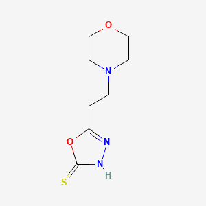 molecular formula C8H13N3O2S B1452891 5-[2-(Morpholin-4-yl)ethyl]-1,3,4-oxadiazole-2-thiol CAS No. 113657-10-6