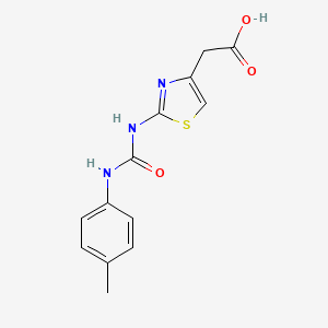 molecular formula C13H13N3O3S B1452893 [2-({[(4-甲基苯基)氨基]羰基}氨基)-1,3-噻唑-4-基]乙酸 CAS No. 1105193-83-6