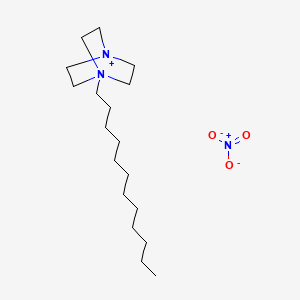 1-Dodecyl-1,4-diazabicyclo[2.2.2]octan-1-ium nitrate