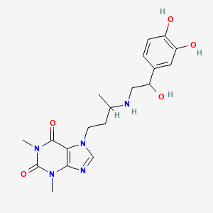 Theophylline, 7-(3-((2-(3,4-dihydroxyphenyl)-2-hydroxyethyl)amino)butyl)-