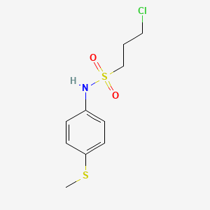 molecular formula C10H14ClNO2S2 B1452897 3-氯-N-[4-(甲硫基)苯基]-1-丙磺酰胺 CAS No. 1092346-71-8