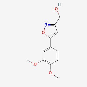 molecular formula C12H13NO4 B1452898 [5-(3,4-二甲氧基苯基)异噁唑-3-基]甲醇 CAS No. 1105191-08-9