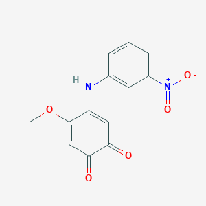 4-Methoxy-5-(3-nitroanilino)cyclohexa-3,5-diene-1,2-dione