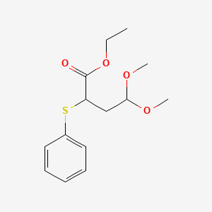 Ethyl 4,4-dimethoxy-2-(phenylsulfanyl)butanoate