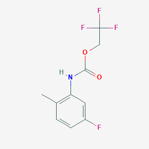 molecular formula C10H9F4NO2 B1452906 2,2,2-trifluoroethyl N-(5-fluoro-2-methylphenyl)carbamate CAS No. 1087788-89-3