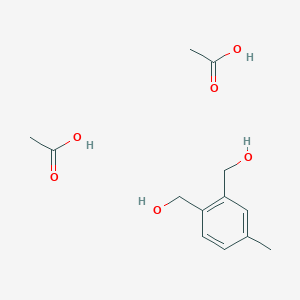 molecular formula C13H20O6 B14529063 Acetic acid;[2-(hydroxymethyl)-4-methylphenyl]methanol CAS No. 62346-97-8