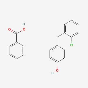 molecular formula C20H17ClO3 B14529066 Benzoic acid;4-[(2-chlorophenyl)methyl]phenol CAS No. 62706-98-3