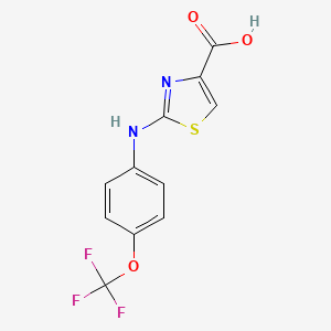 molecular formula C11H7F3N2O3S B1452908 2-{[4-(Trifluoromethoxy)phenyl]amino}-1,3-thiazole-4-carboxylic acid CAS No. 855531-22-5