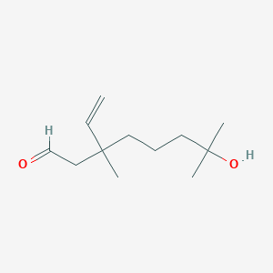 B145291 3-Ethenyl-7-hydroxy-3,7-dimethyloctanal CAS No. 130675-15-9
