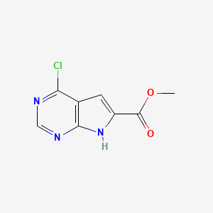 molecular formula C8H6ClN3O2 B1452910 methyl 4-chloro-7H-pyrrolo[2,3-d]pyrimidine-6-carboxylate CAS No. 944709-69-7