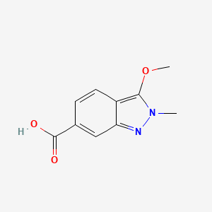 molecular formula C10H10N2O3 B1452912 3-methoxy-2-methyl-2H-indazole-6-carboxylic acid CAS No. 919106-89-1