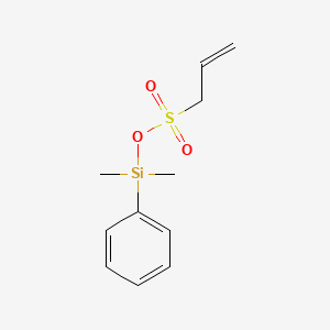 molecular formula C11H16O3SSi B14529135 Dimethyl(phenyl)silyl prop-2-ene-1-sulfonate CAS No. 62381-58-2