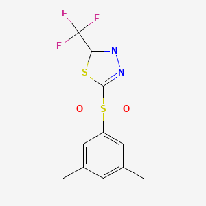 2-(3,5-Dimethylbenzene-1-sulfonyl)-5-(trifluoromethyl)-1,3,4-thiadiazole