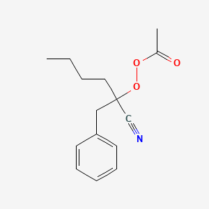 2-Cyano-1-phenylhexan-2-yl ethaneperoxoate