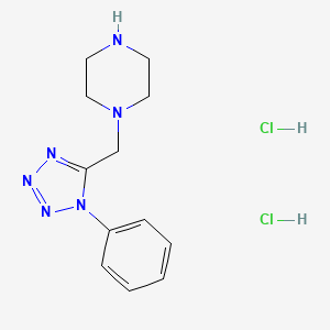 molecular formula C12H18Cl2N6 B1452924 1-[(1-phenyl-1H-tetrazol-5-yl)methyl]piperazine dihydrochloride CAS No. 1251924-70-5