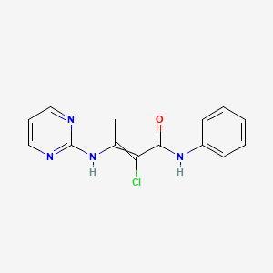 2-Chloro-N-phenyl-3-[(pyrimidin-2-yl)amino]but-2-enamide