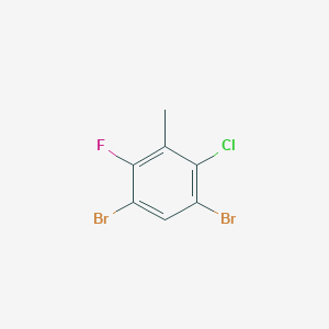 molecular formula C7H4Br2ClF B1452932 2-Chloro-3,5-dibromo-6-fluorotoluene CAS No. 1160574-53-7
