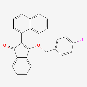 3-[(4-Iodophenyl)methoxy]-2-(naphthalen-1-yl)-1H-inden-1-one