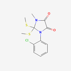 1-(2-Chlorophenyl)-3-methyl-2,2-bis(methylsulfanyl)imidazolidine-4,5-dione