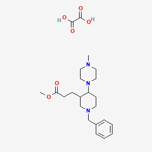 molecular formula C23H35N3O6 B1452934 Methyl 3-[1-benzyl-4-(4-methylpiperazin-1-yl)-piperidin-3-yl]propanoate oxalate CAS No. 1242339-17-8